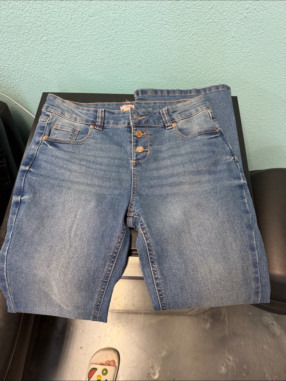 Classic Blue Women's High-Rise Button-Fly Jeans